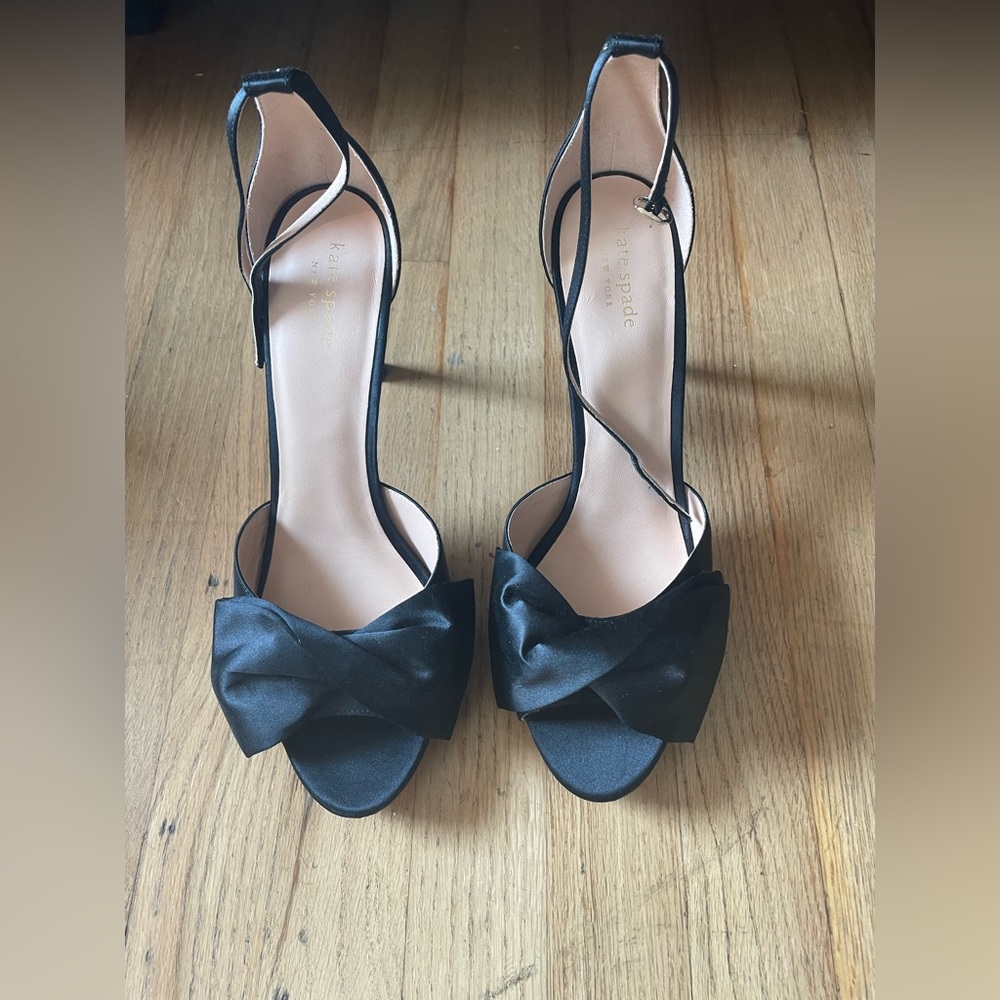 Kate spade black peep toe pumps size 11
